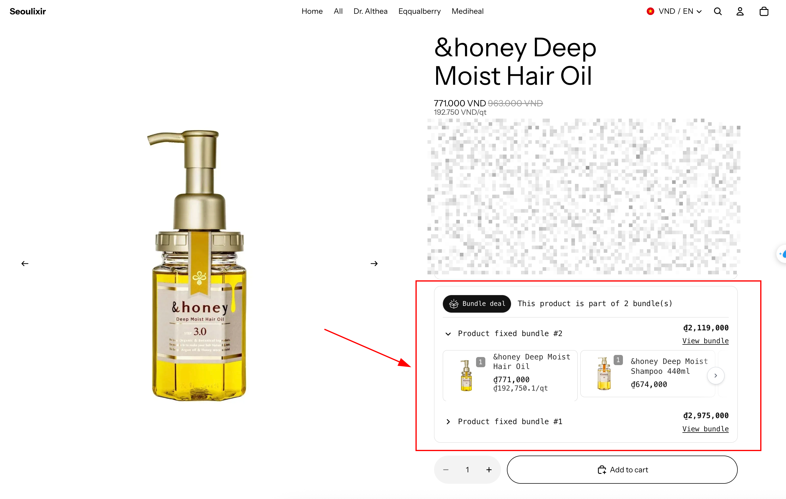 Show products included in bundle toggle and widget preview